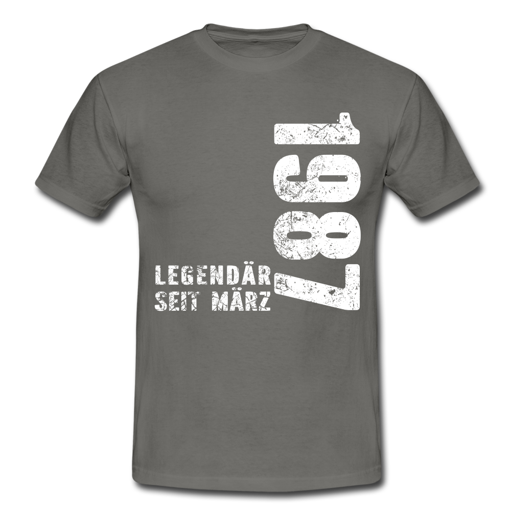 35. Geburtstag Legendär seit 1987 Geschenk Männer T-Shirt - graphite grey