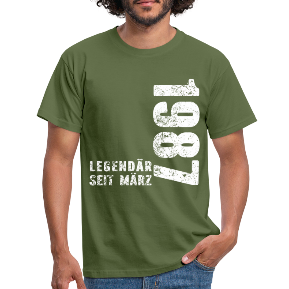 35. Geburtstag Legendär seit 1987 Geschenk Männer T-Shirt - military green
