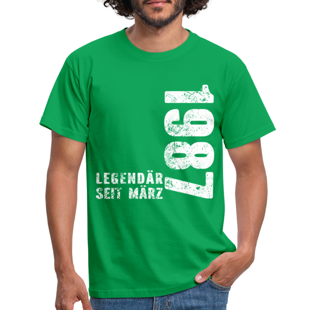 35. Geburtstag Legendär seit 1987 Geschenk Männer T-Shirt - kelly green