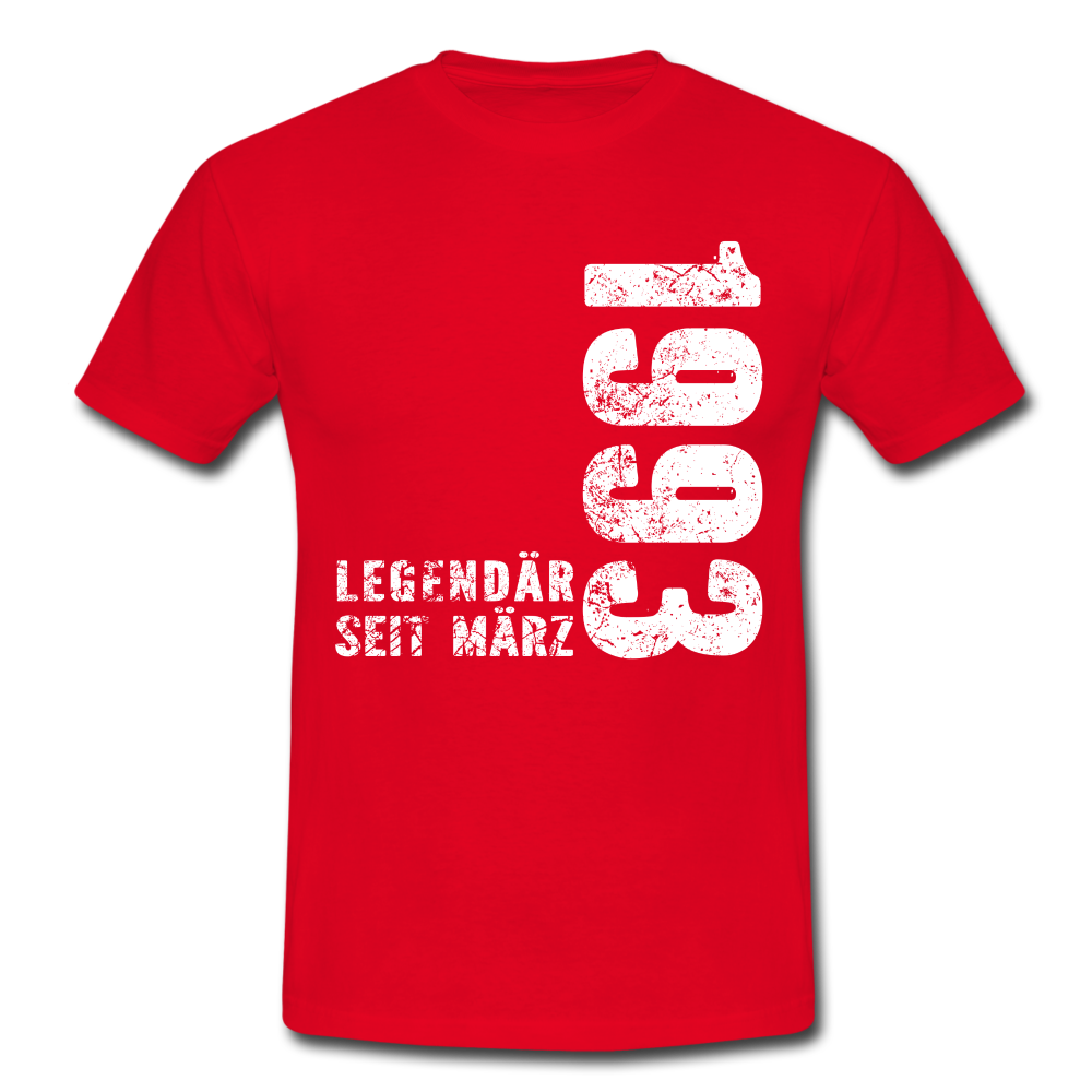 29. Geburtstag Legendär seit 1993 Geschenk Männer T-Shirt - red