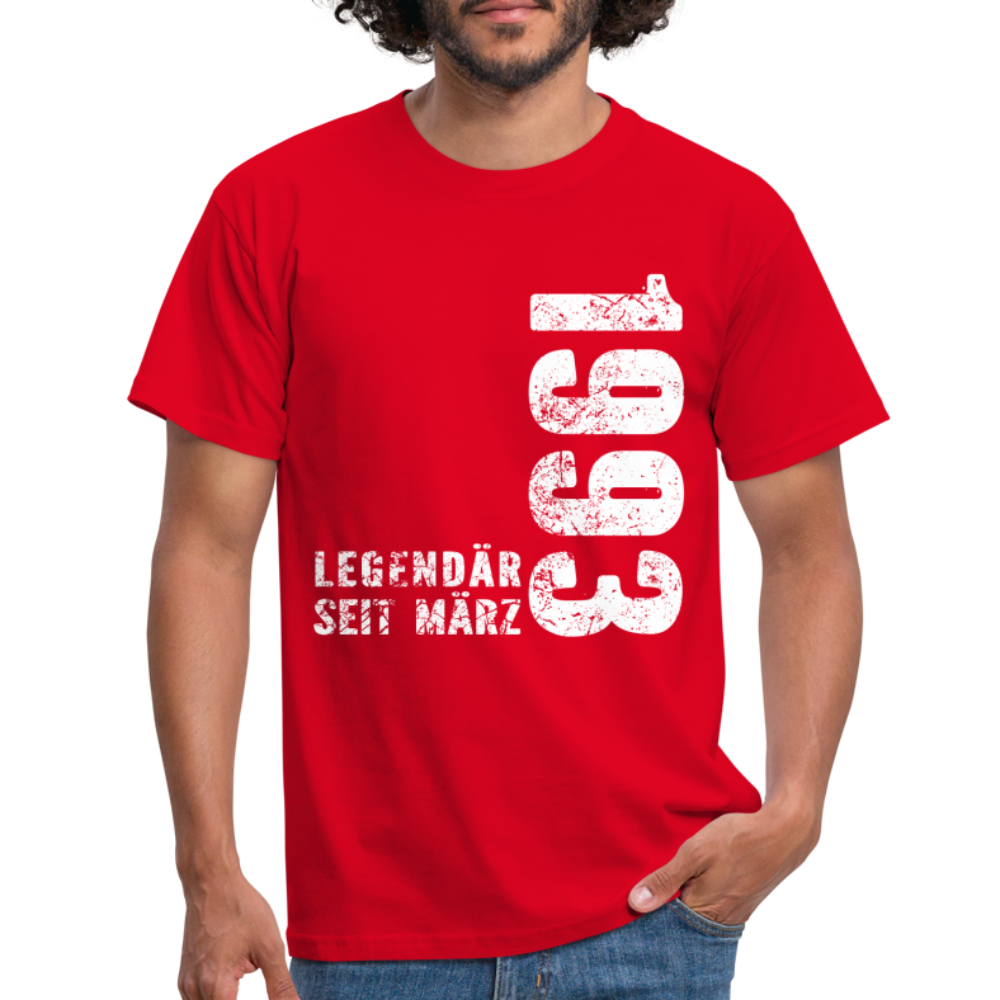 29. Geburtstag Legendär seit 1993 Geschenk Männer T-Shirt - red