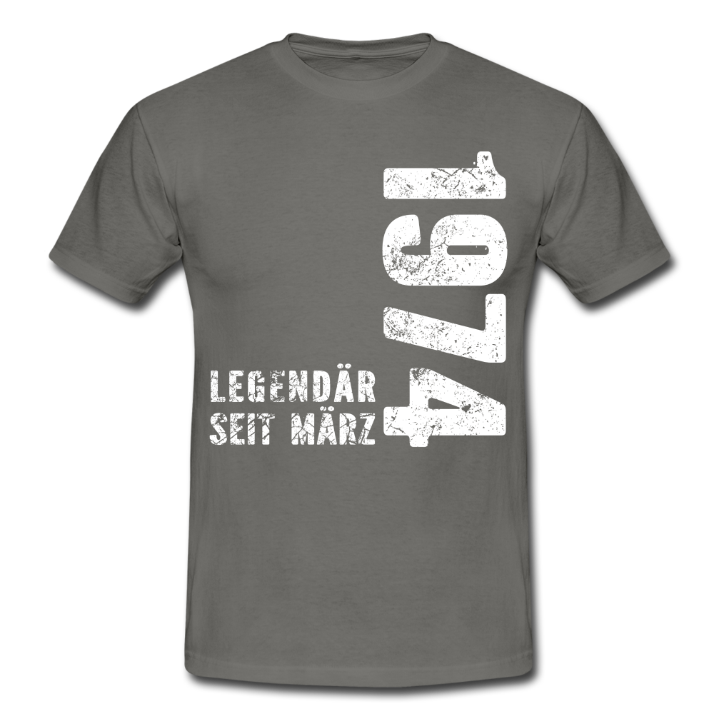 48. Geburtstag Legendär seit 1974 Geschenk Männer T-Shirt - graphite grey