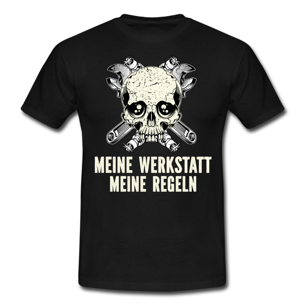 Mechaniker Mechatroniker Meine Werkstatt Meine Regeln Lustiges Männer T-Shirt - black