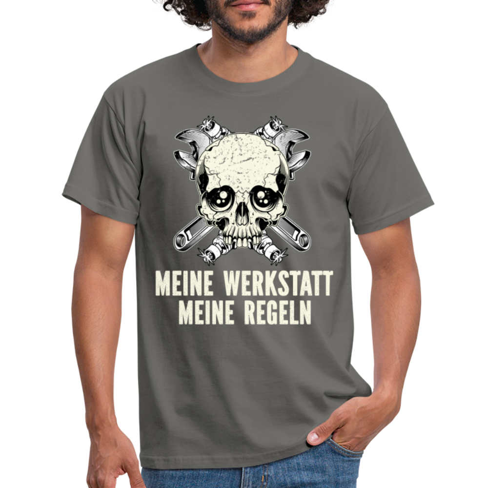 Mechaniker Mechatroniker Meine Werkstatt Meine Regeln Lustiges Männer T-Shirt - graphite grey