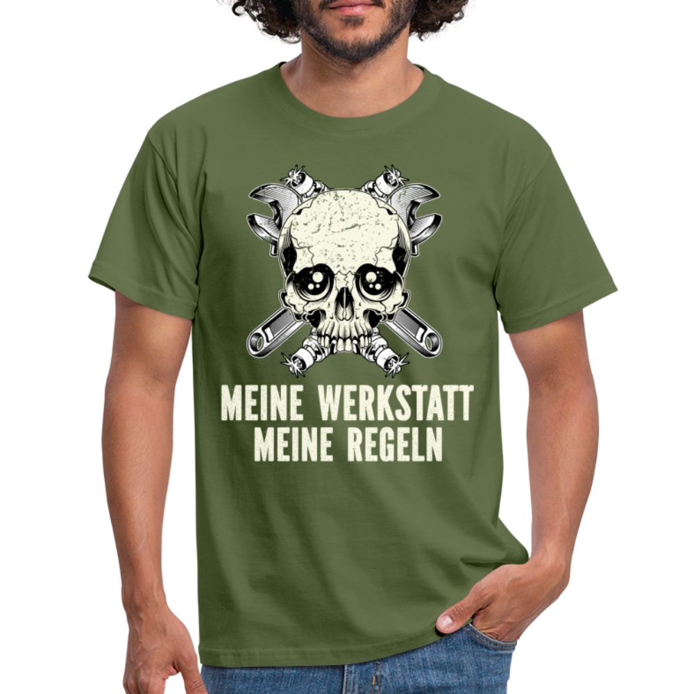 Mechaniker Mechatroniker Meine Werkstatt Meine Regeln Lustiges Männer T-Shirt - military green