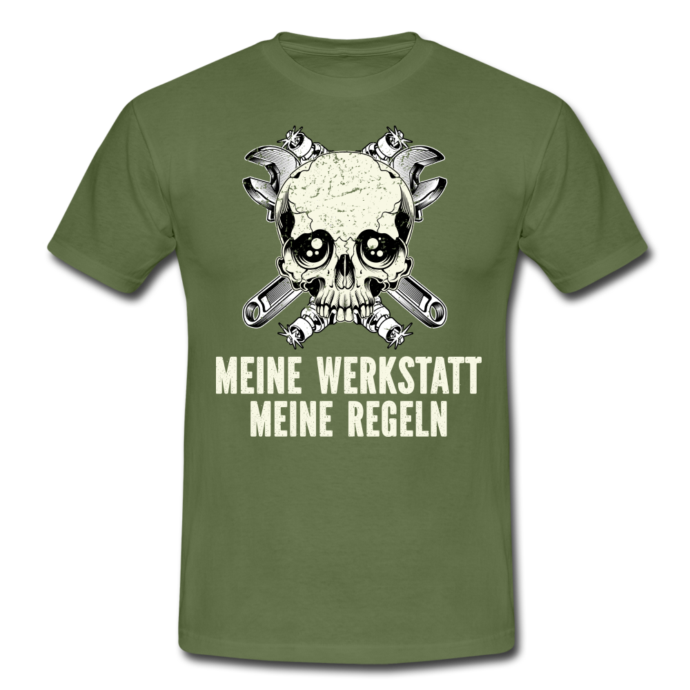 Mechaniker Mechatroniker Meine Werkstatt Meine Regeln Lustiges Männer T-Shirt - military green