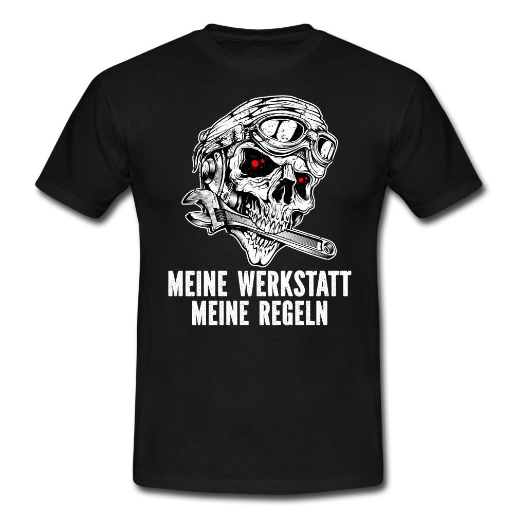 Mechaniker Mechatroniker Meine Werkstatt Meine Regeln Lustiges T-Shirt - black