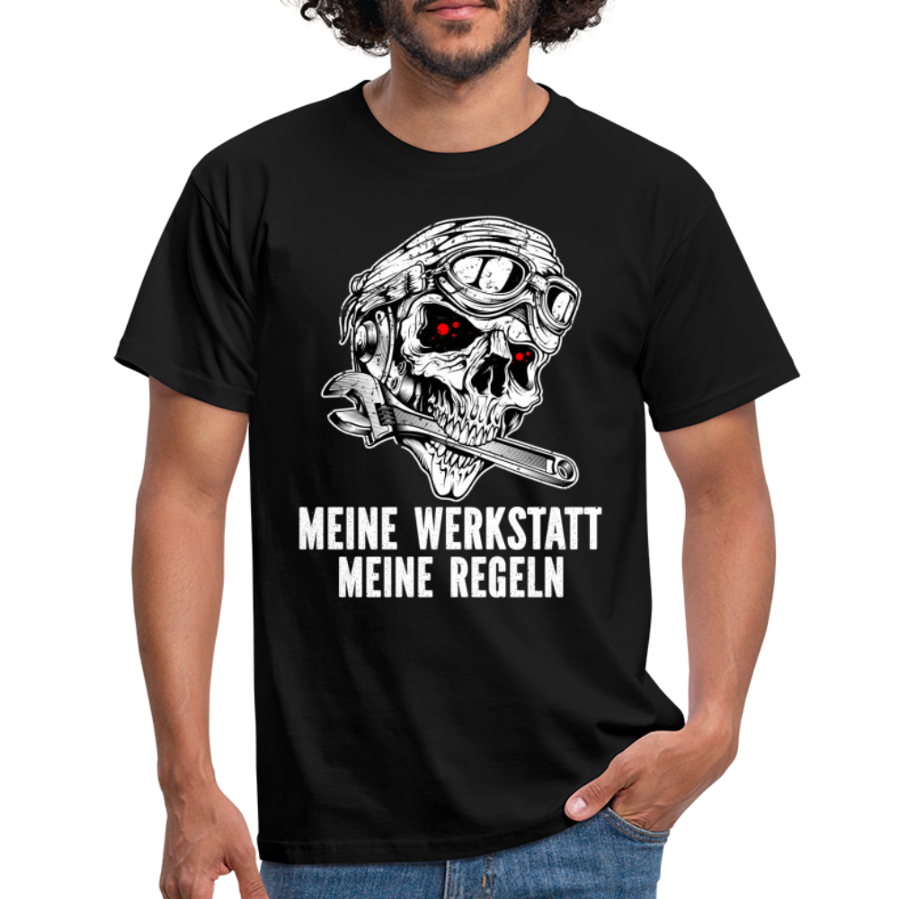 Mechaniker Mechatroniker Meine Werkstatt Meine Regeln Lustiges T-Shirt - black