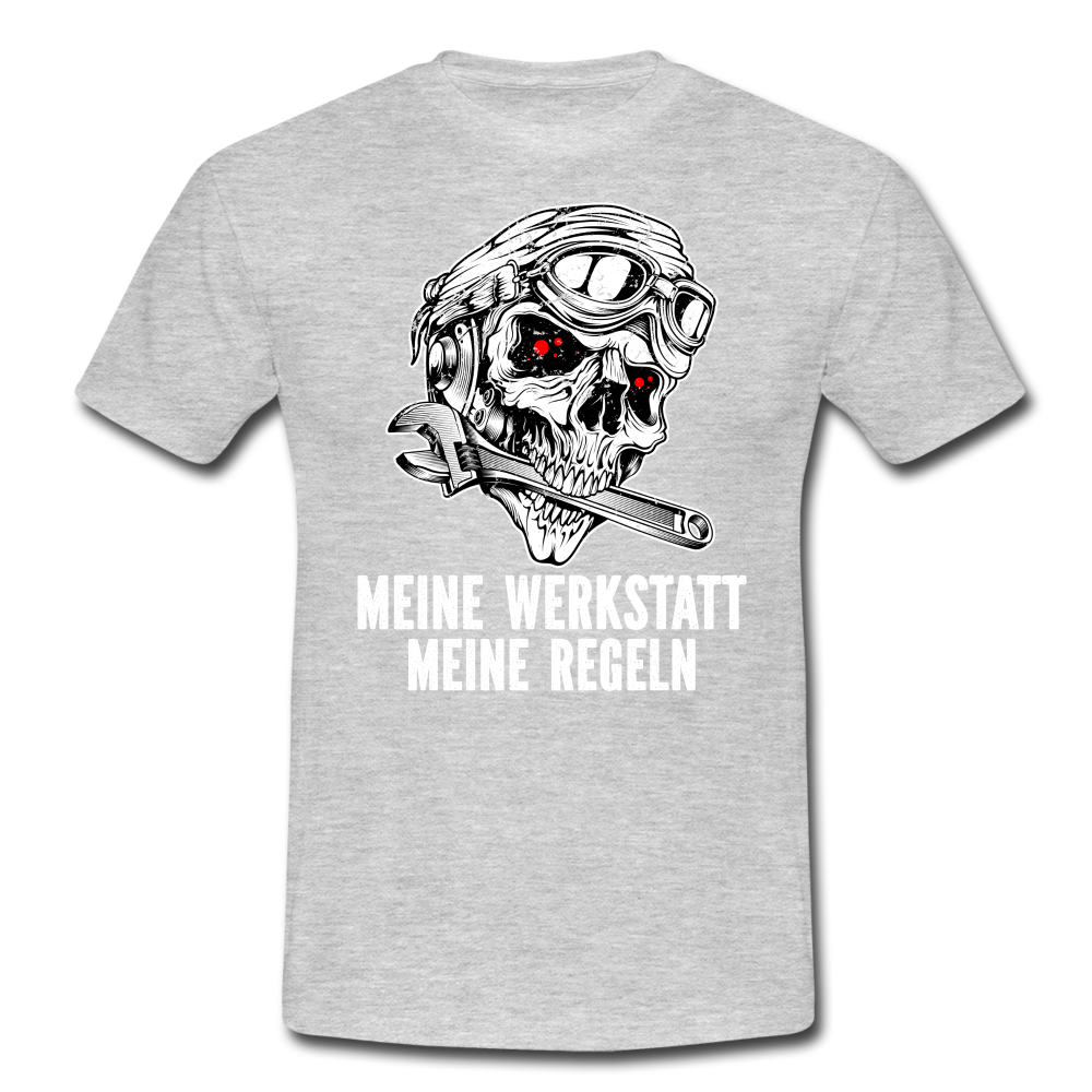 Mechaniker Mechatroniker Meine Werkstatt Meine Regeln Lustiges T-Shirt - heather grey