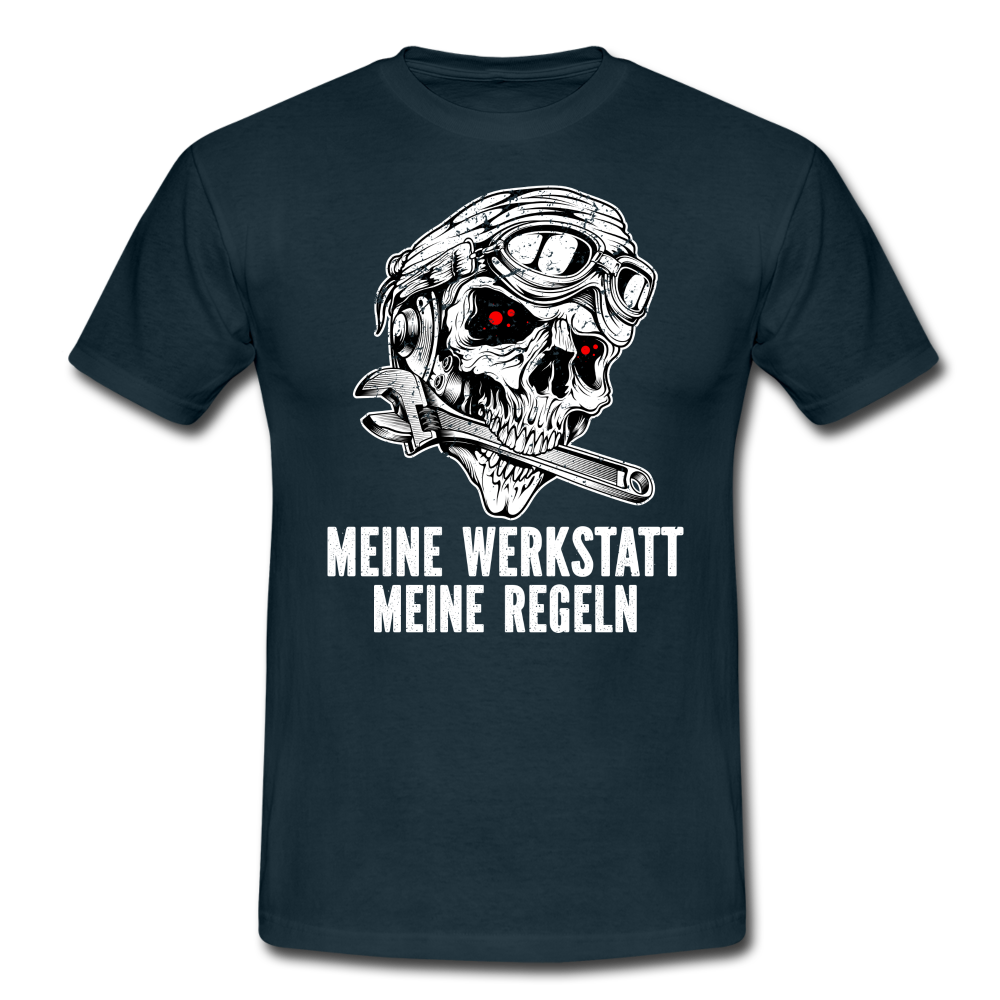 Mechaniker Mechatroniker Meine Werkstatt Meine Regeln Lustiges T-Shirt - navy