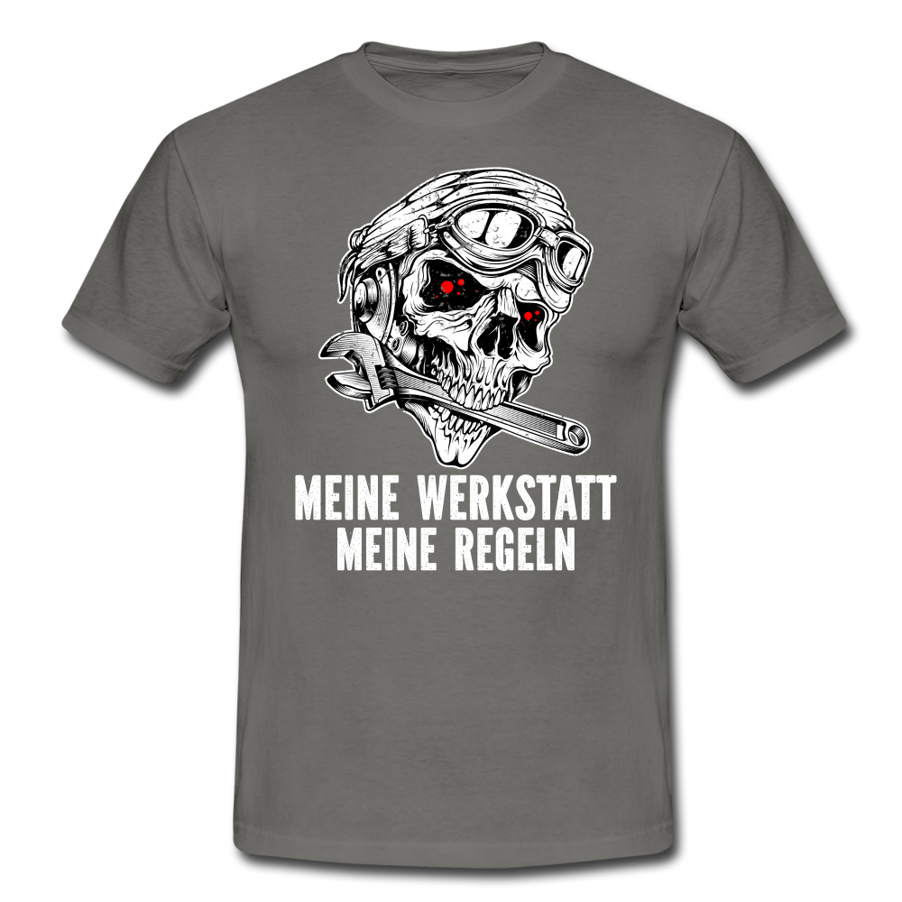 Mechaniker Mechatroniker Meine Werkstatt Meine Regeln Lustiges T-Shirt - graphite grey