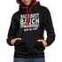 Sport Muffel Waschbrettbauch steht mir nicht Lustiger Spruch Hoodie - black/red