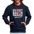 Sport Muffel Waschbrettbauch steht mir nicht Lustiger Spruch Hoodie - navy/red