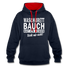 Sport Muffel Waschbrettbauch steht mir nicht Lustiger Spruch Hoodie - navy/red