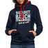 Sport Muffel Waschbrettbauch steht mir nicht Lustiger Spruch Hoodie - navy/red