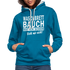 Sport Muffel Waschbrettbauch steht mir nicht Lustiger Spruch Hoodie - peacock blue/heather grey