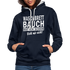 Sport Muffel Waschbrettbauch steht mir nicht Lustiger Spruch Hoodie - navy/heather grey