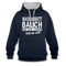 Sport Muffel Waschbrettbauch steht mir nicht Lustiger Spruch Hoodie - navy/heather grey