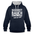 Sport Muffel Waschbrettbauch steht mir nicht Lustiger Spruch Hoodie - navy/heather grey