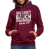 Sport Muffel Waschbrettbauch steht mir nicht Lustiger Spruch Hoodie - burgundy/charcoal