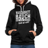 Sport Muffel Waschbrettbauch steht mir nicht Lustiger Spruch Hoodie - black/heather grey