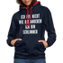 Bin nicht wie die anderen bin schlimmer lustiger witziger Hoodie - navy/red