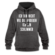 Bin nicht wie die anderen bin schlimmer lustiger witziger Hoodie - charcoal/black