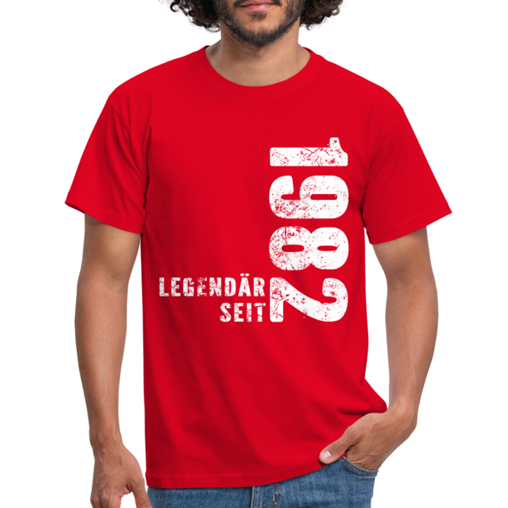 40. Geburtstag Legendär seit 1982 Geschenkidee Männer T-Shirt - red