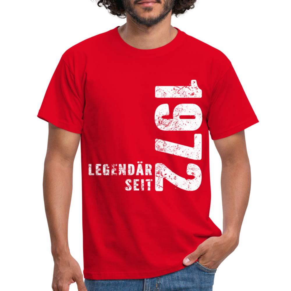 50. Geburtstag Legendär seit 1972 Geschenkidee Männer T-Shirt - red