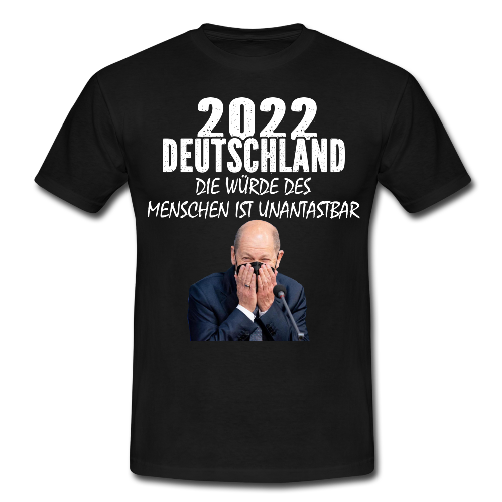 Deutschland 2022 die würde des Menschen Sarkasmus T-Shirt - black