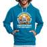 Alter Mann mit Camper Wohnmobil Womo Lustiges Hoodie - peacock blue/heather grey