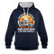 Alter Mann mit Camper Wohnmobil Womo Lustiges Hoodie - navy/heather grey