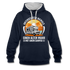 Alter Mann mit Camper Wohnmobil Womo Lustiges Hoodie - navy/heather grey