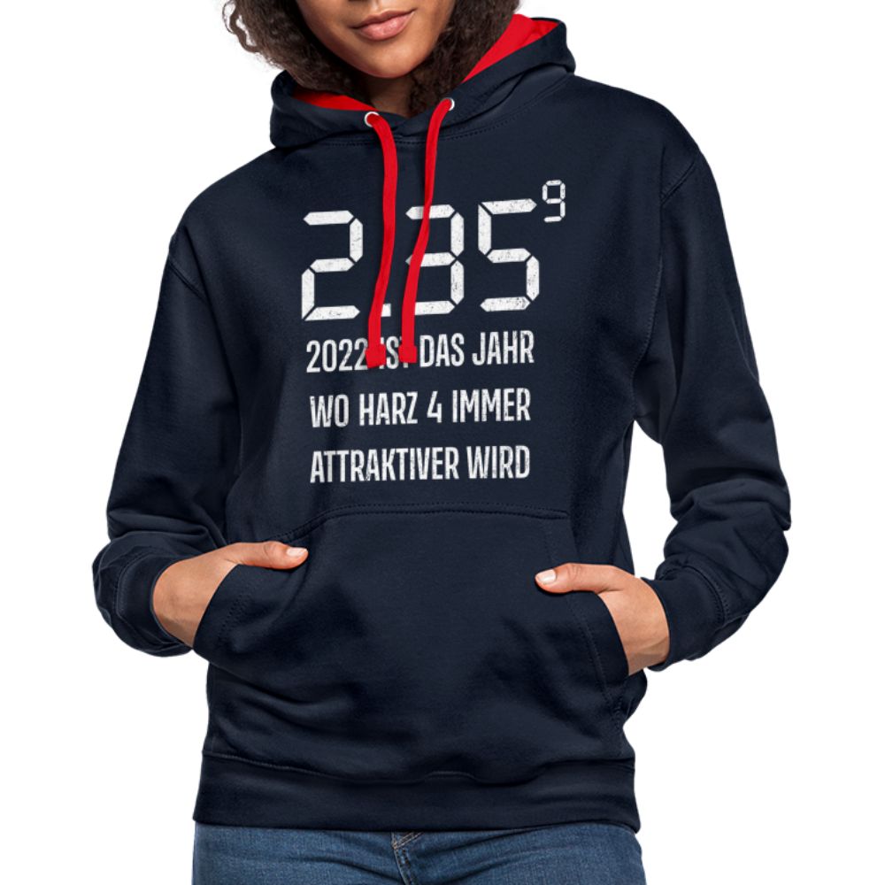 Benzin Preise Harz 4 wird immer attraktiver Sarkasmus Hoodie - navy/red