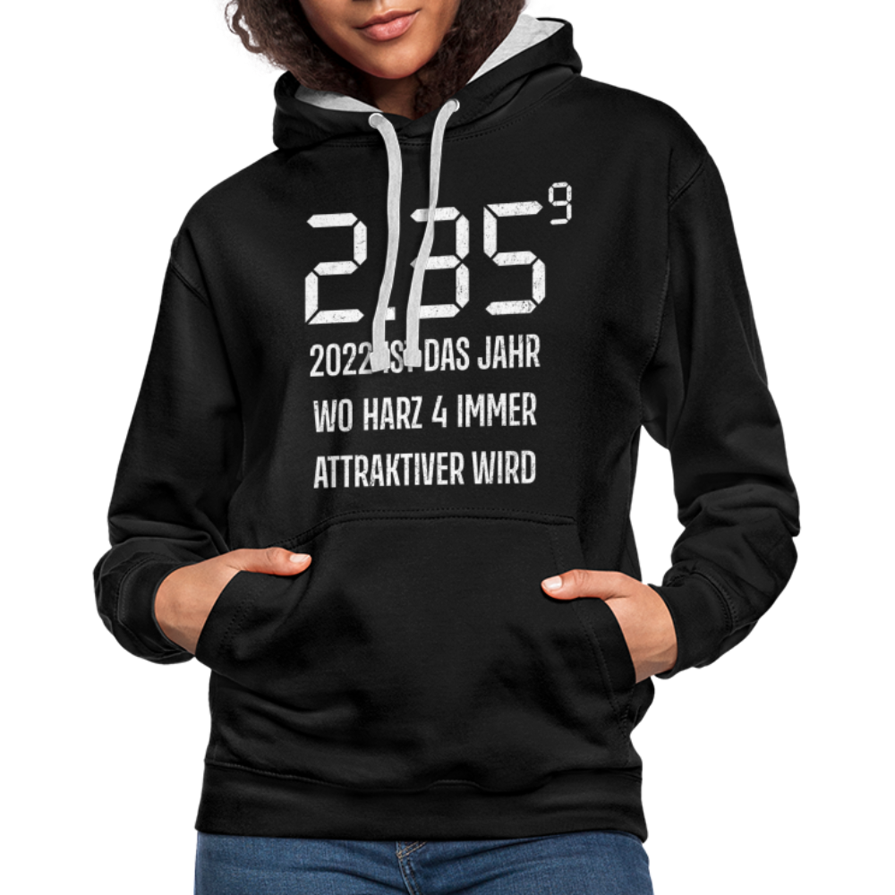 Benzin Preise Harz 4 wird immer attraktiver Sarkasmus Hoodie - black/heather grey