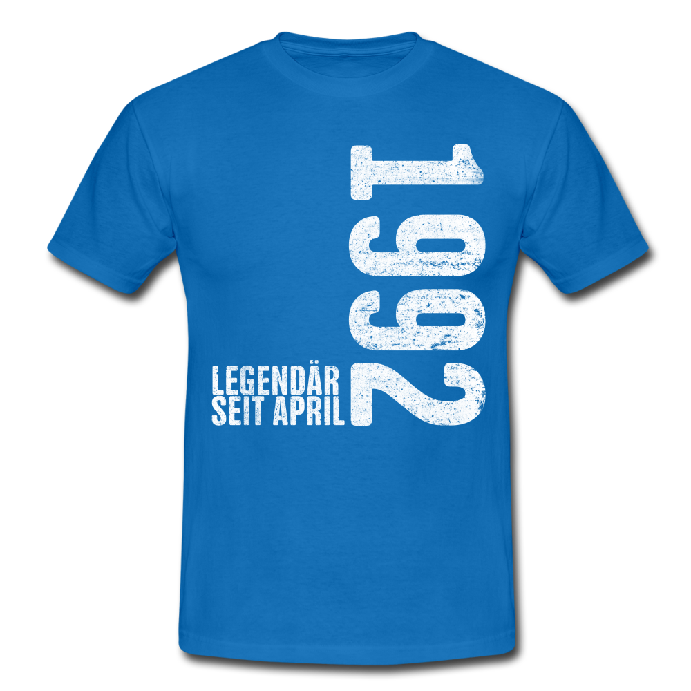 30. Geburtstag Legendär seit April 1992 Geschenk Männer T-Shirt - royal blue