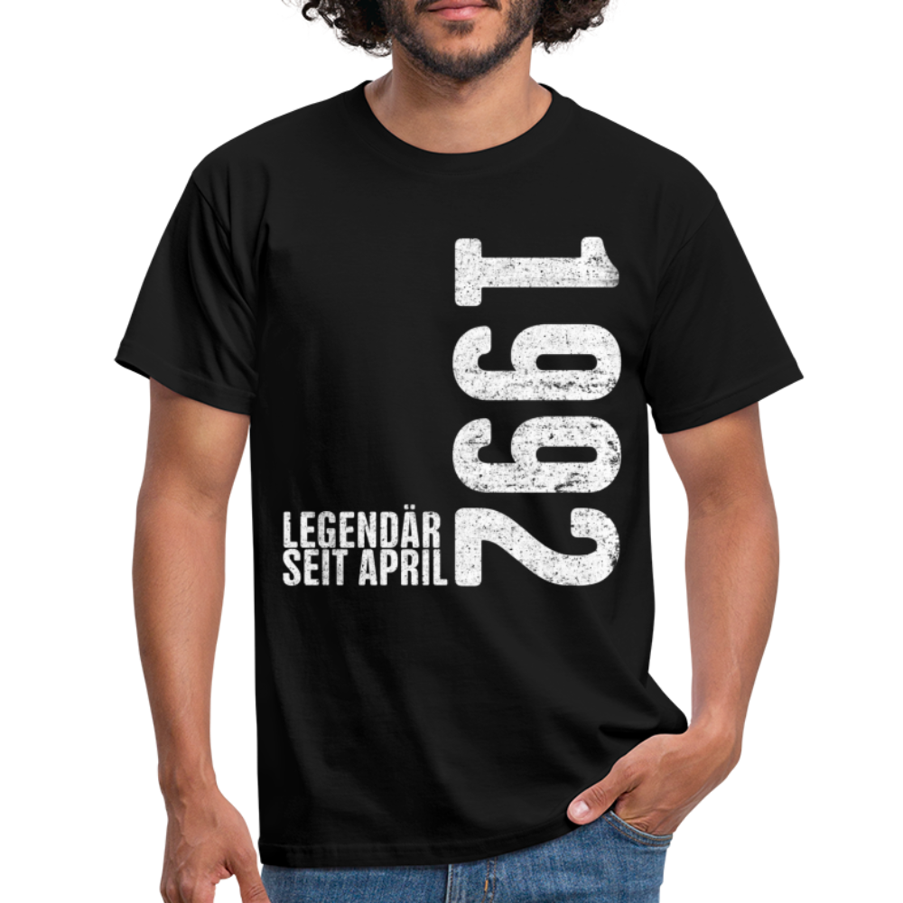 30. Geburtstag Legendär seit April 1992 Geschenk Männer T-Shirt - black