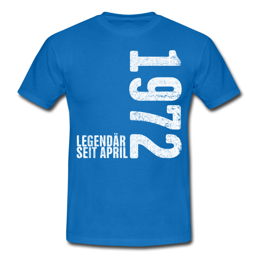 50. Geburtstag Legendär seit April 1972 Geschenk Männer T-Shirt - royal blue