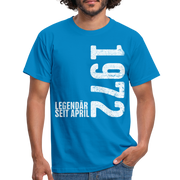 50. Geburtstag Legendär seit April 1972 Geschenk Männer T-Shirt - royal blue