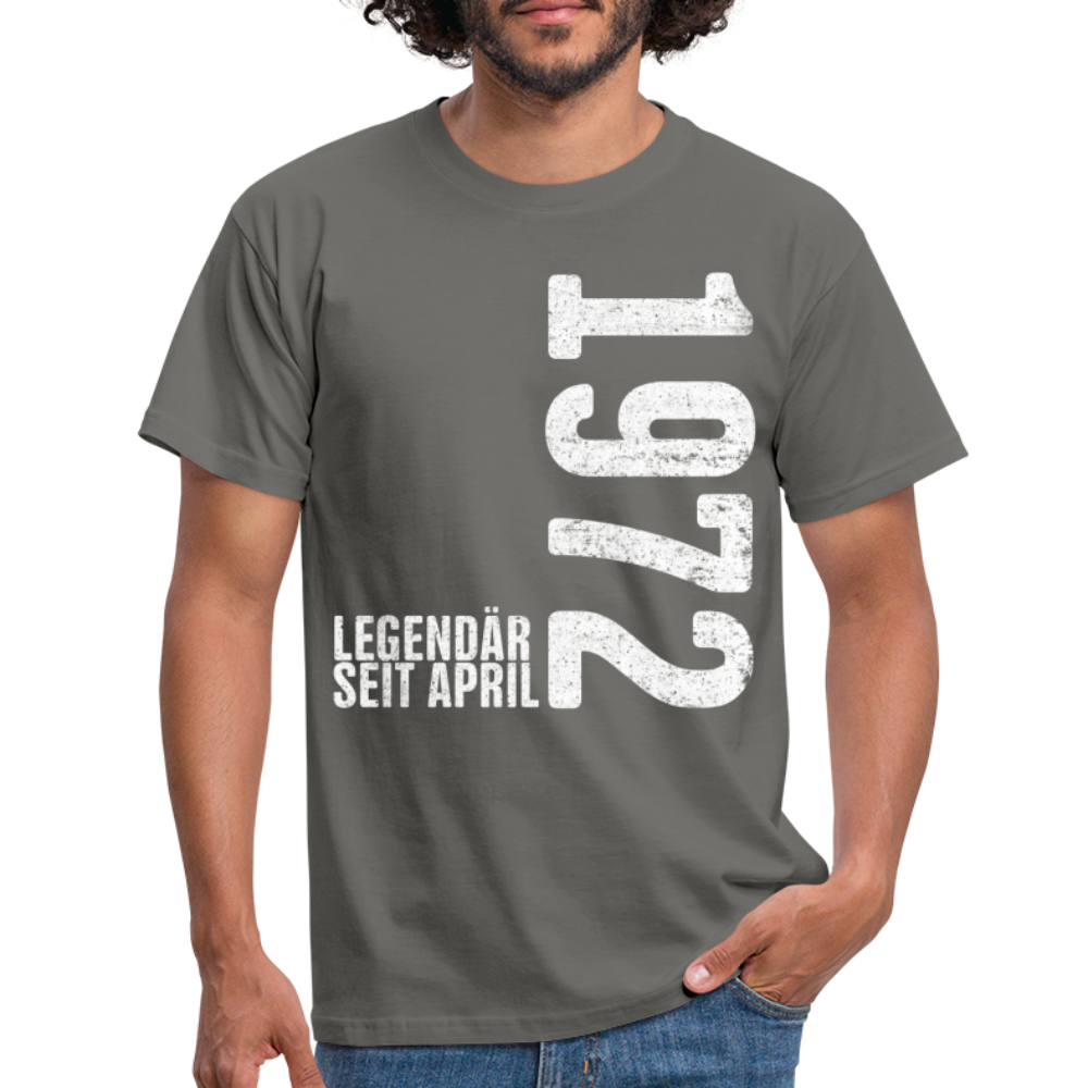 50. Geburtstag Legendär seit April 1972 Geschenk Männer T-Shirt - graphite grey