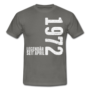 50. Geburtstag Legendär seit April 1972 Geschenk Männer T-Shirt - graphite grey