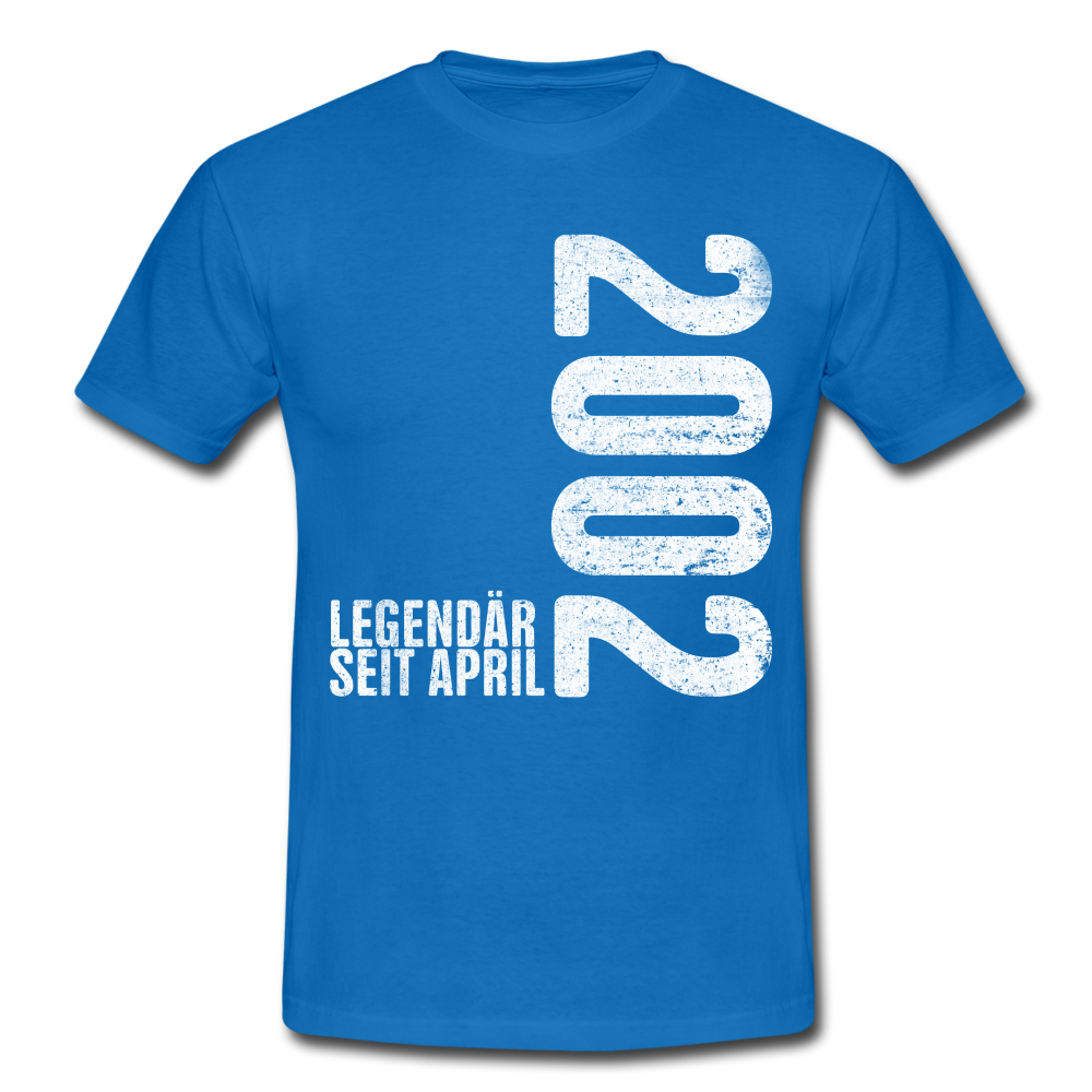 20. Geburtstag Legendär seit April 2002 Geschenk Männer T-Shirt - royal blue