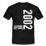 20. Geburtstag Legendär seit April 2002 Geschenk Männer T-Shirt - black