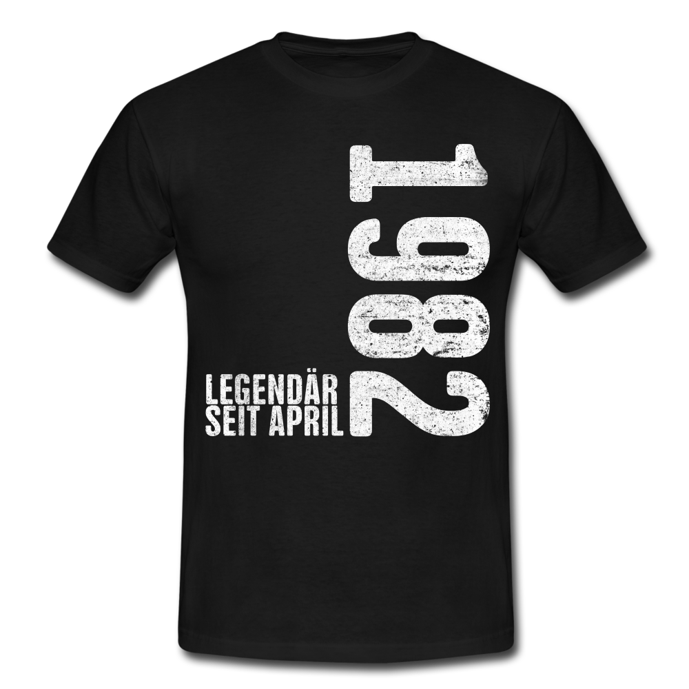 40. Geburtstag Legendär seit April 1982 Geschenk Männer T-Shirt - black