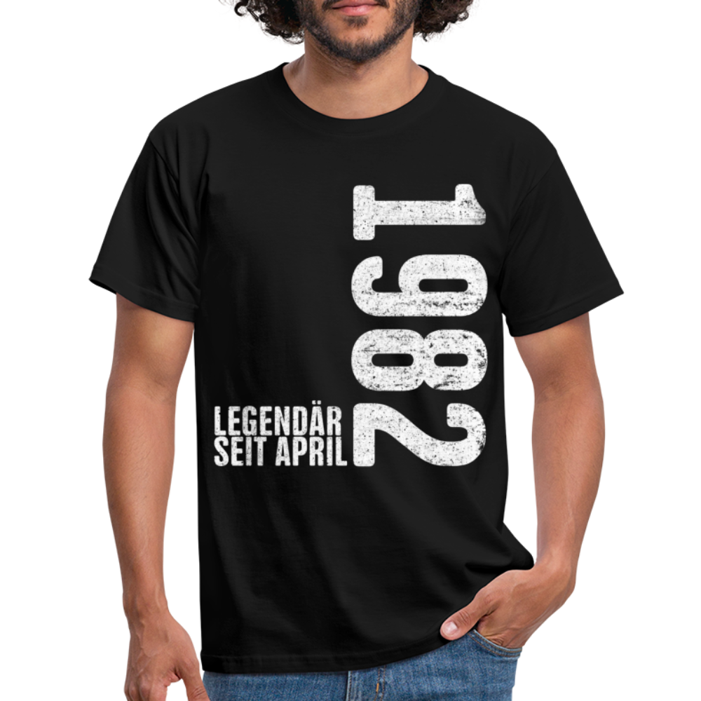 40. Geburtstag Legendär seit April 1982 Geschenk Männer T-Shirt - black