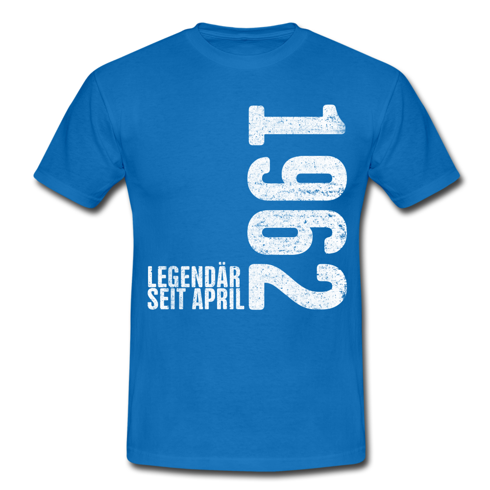 60. Geburtstag Legendär seit April 1962 Geschenk Männer T-Shirt - royal blue