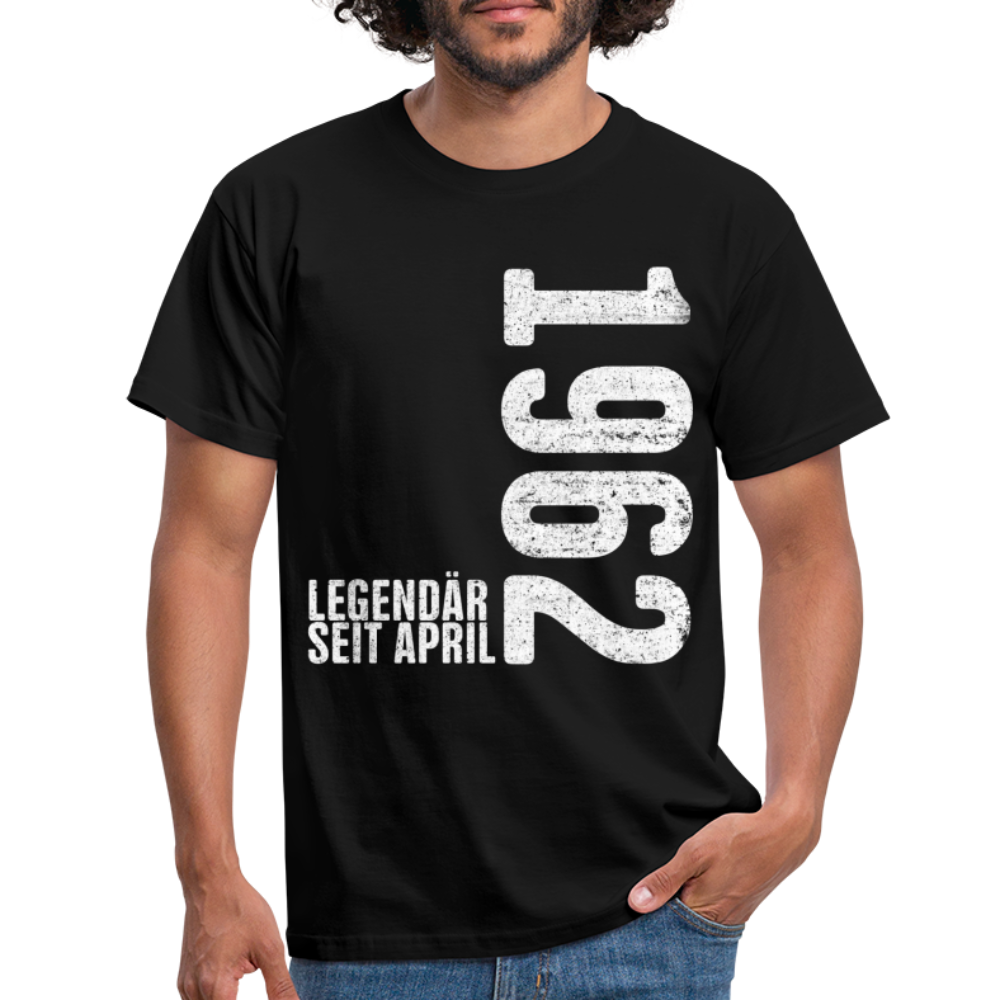 60. Geburtstag Legendär seit April 1962 Geschenk Männer T-Shirt - black