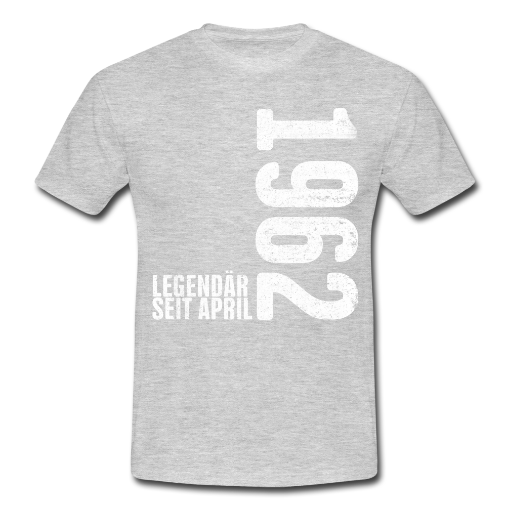 60. Geburtstag Legendär seit April 1962 Geschenk Männer T-Shirt - heather grey