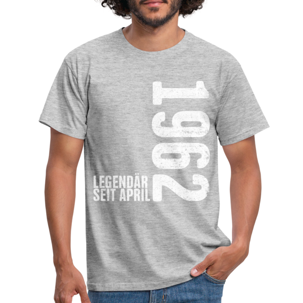 60. Geburtstag Legendär seit April 1962 Geschenk Männer T-Shirt - heather grey