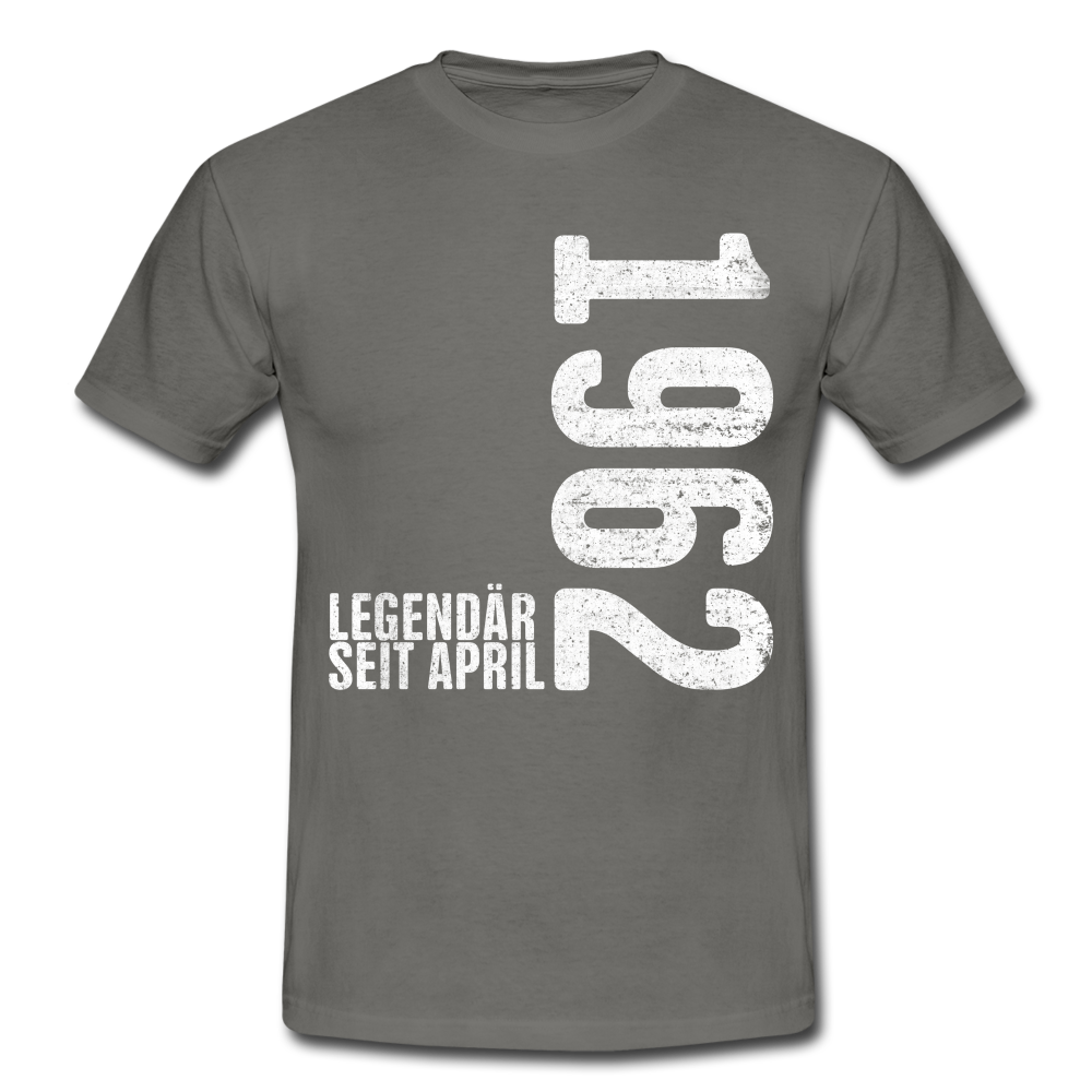 60. Geburtstag Legendär seit April 1962 Geschenk Männer T-Shirt - graphite grey